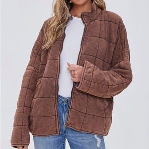 NWT Forever 21 Quilted Zip Up Jacket
